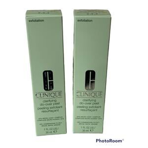 CLINIQUE 2x Clarifying Do-Over Peel Dry To Oily Combination 1 Oz New in Box
